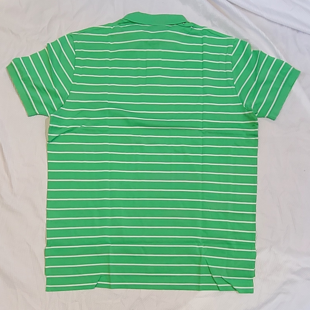 Polo by Ralph Lauren Green Striped Men's Shirt XL - Picture 3 of 7
